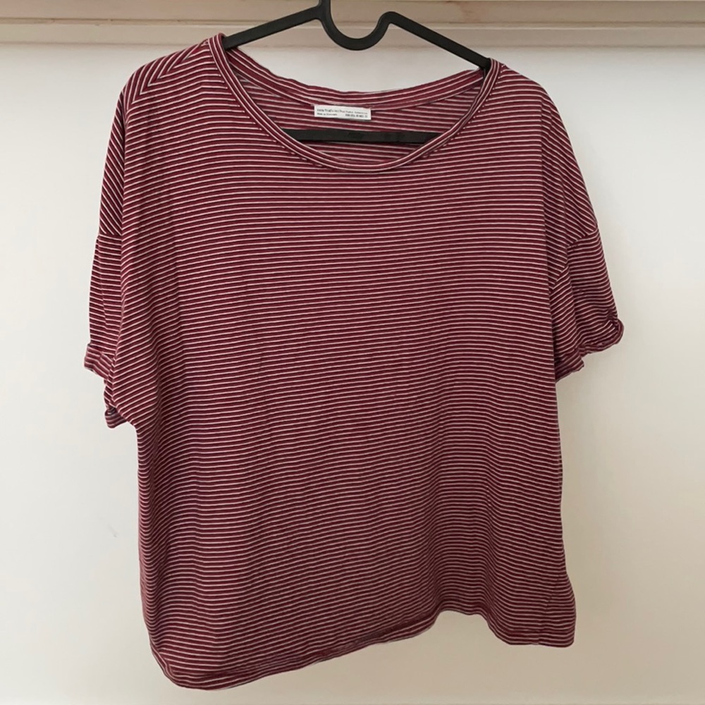 Zara red striped tshirt